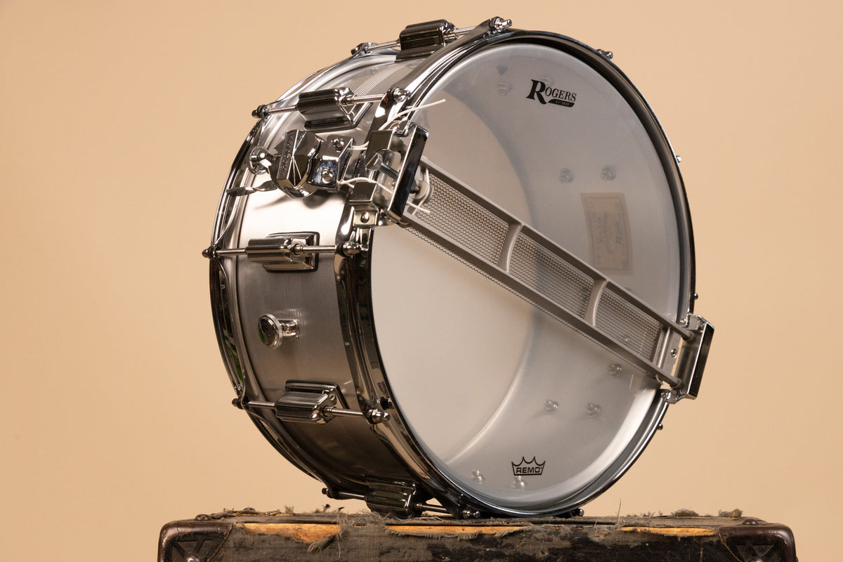Rogers Dynasonic 7-Line 6.5x14 Aluminum Snare Drum