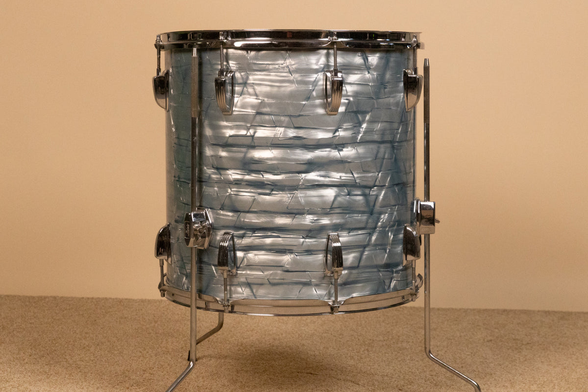 1960s Ludwig 16x16 Sky Blue Pearl Floor Tom