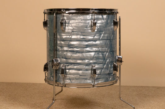 1960s Ludwig 16x16 Sky Blue Pearl Floor Tom