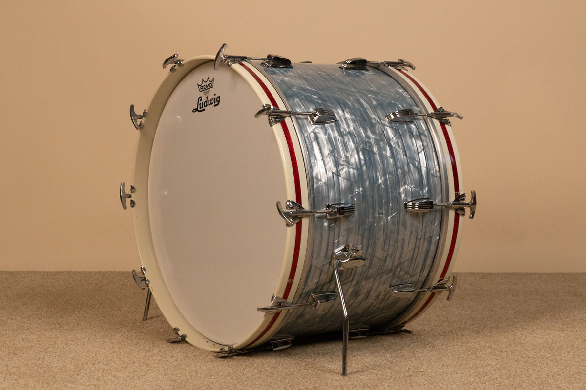 1960s Ludwig 14x22 Sky Blue Pearl Bass Drum