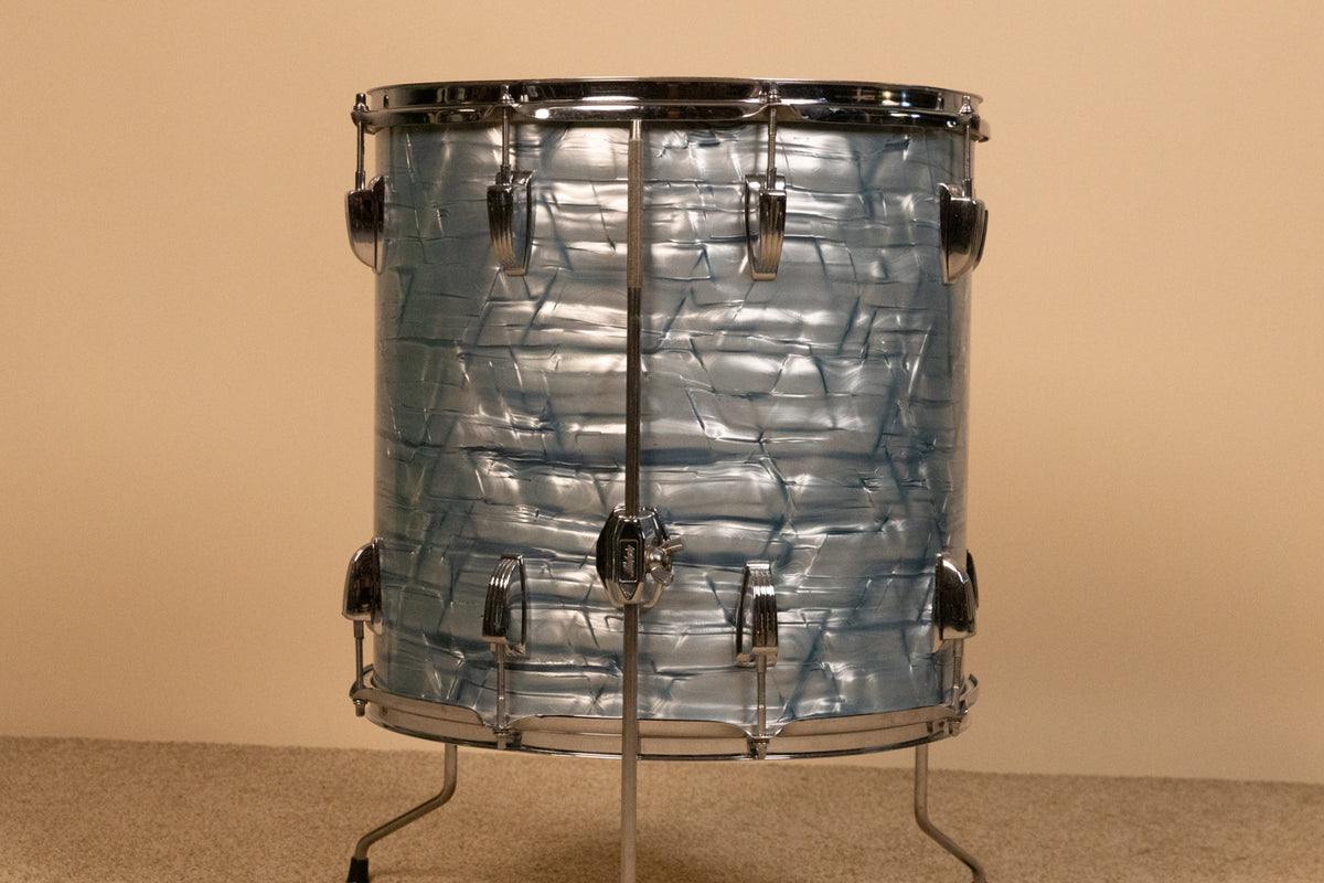 1960s Ludwig 16x16 Sky Blue Pearl Floor Tom