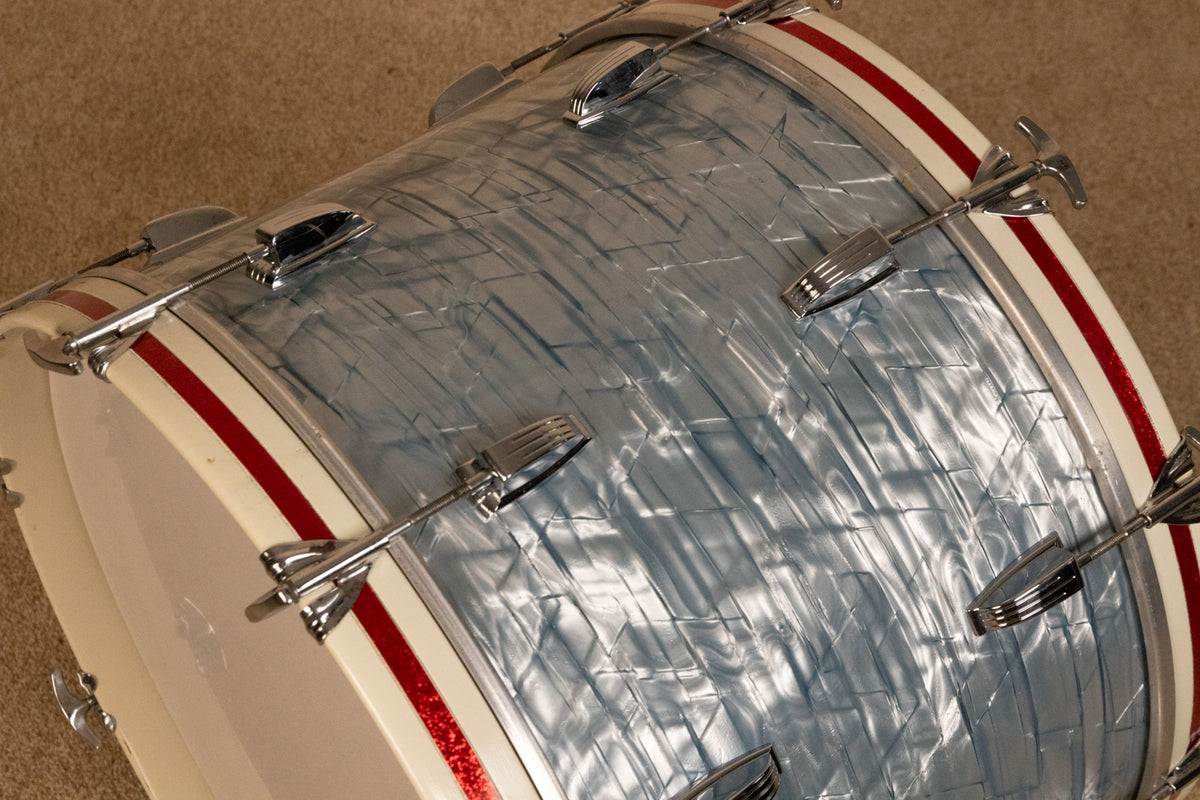 1960s Ludwig 14x22 Sky Blue Pearl Bass Drum