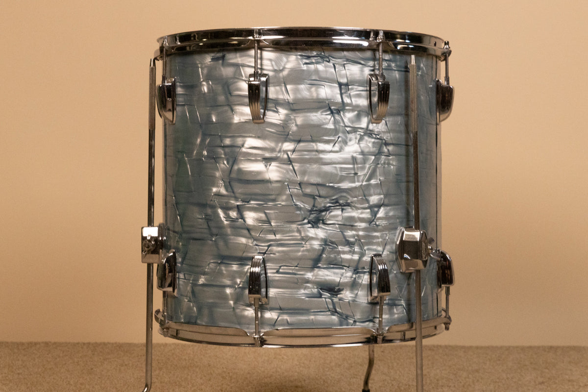 1960s Ludwig 16x16 Sky Blue Pearl Floor Tom