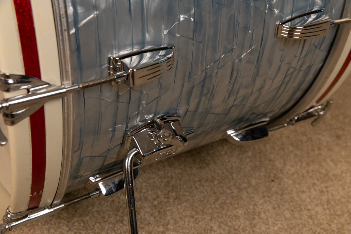 1960s Ludwig 14x22 Sky Blue Pearl Bass Drum