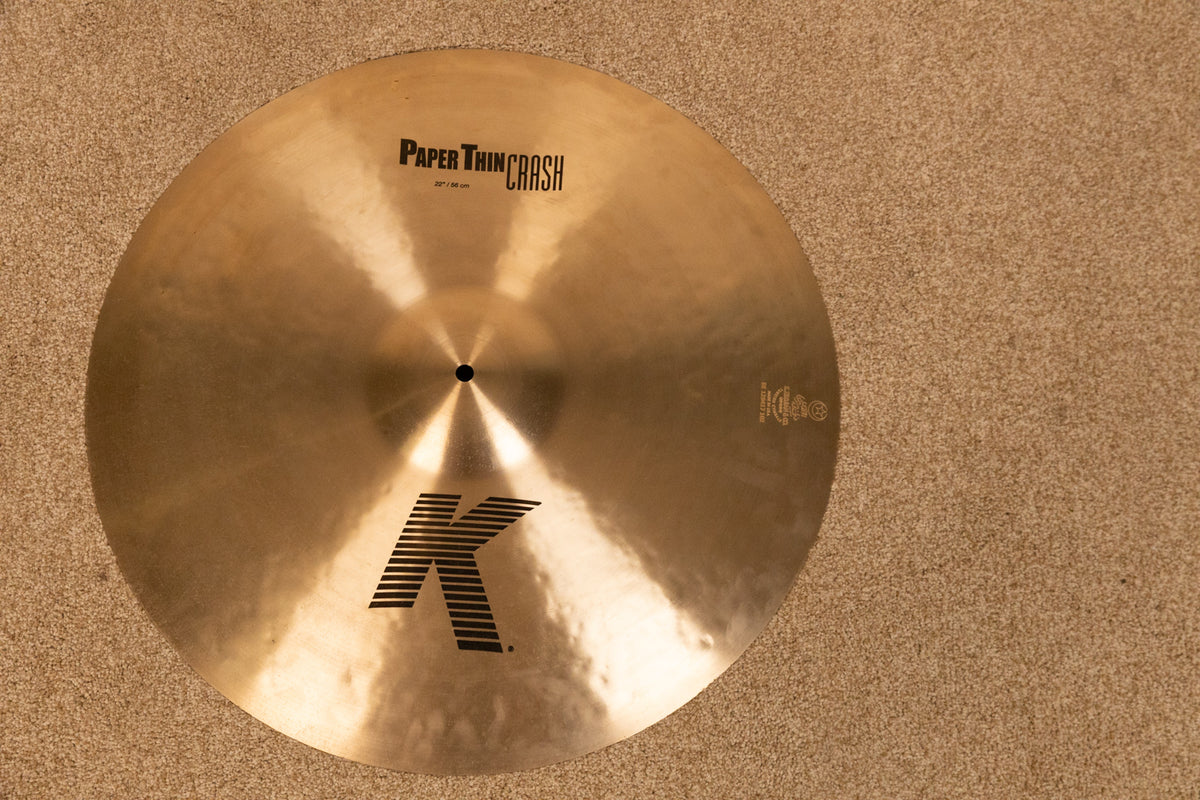 Zildjian K 22" Paper Thin Crash Cymbal 1998g