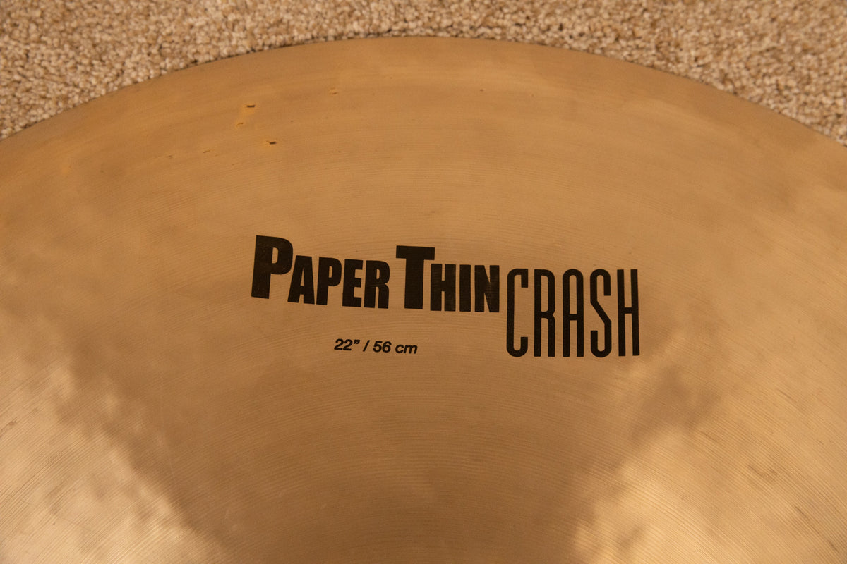 Zildjian K 22" Paper Thin Crash Cymbal 1998g