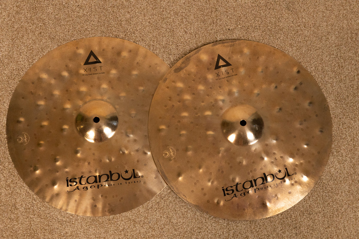 Istanbul Agop 15" XIST Dry Dark Brilliant Hi Hat Cymbals 674g 1156g