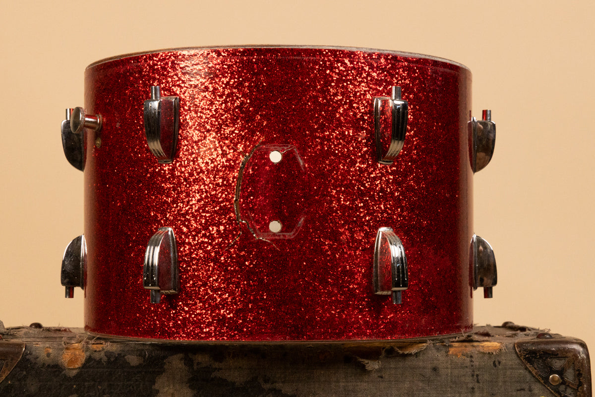1962 Ludwig 8x12 Red Sparkle Tom