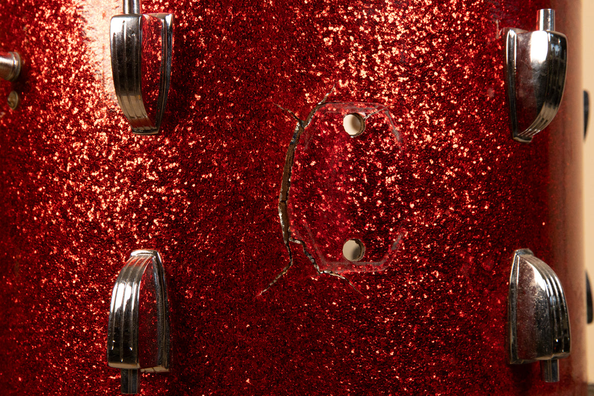 1962 Ludwig 8x12 Red Sparkle Tom