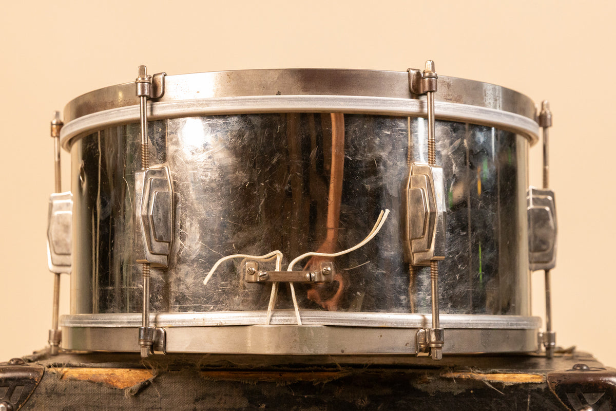 1950s Leedy & Ludwig 6.5x14 Metal Utility Snare Drum