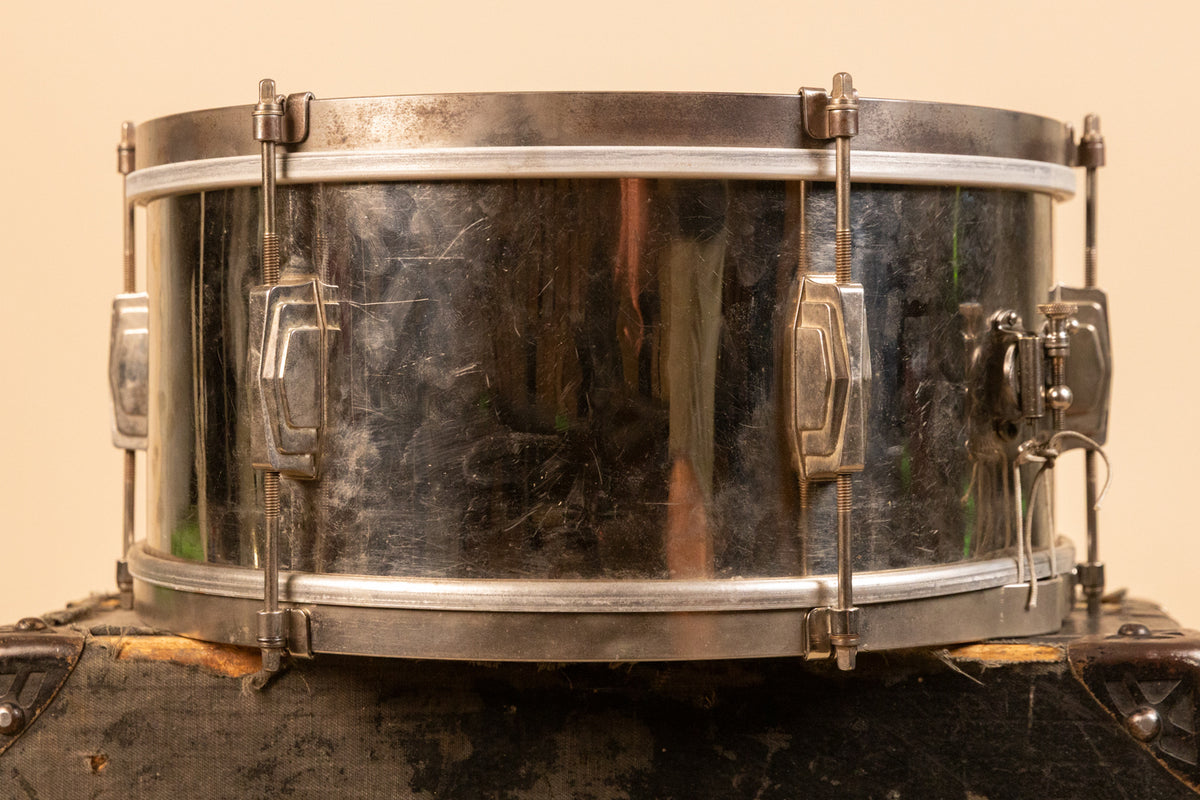 1950s Leedy & Ludwig 6.5x14 Metal Utility Snare Drum
