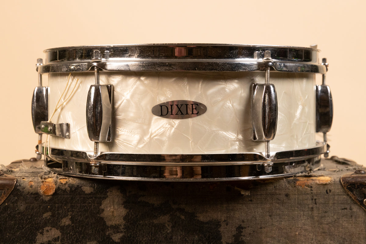 Vintage Dixie 5x13 White Marine Pearl Snare Drum