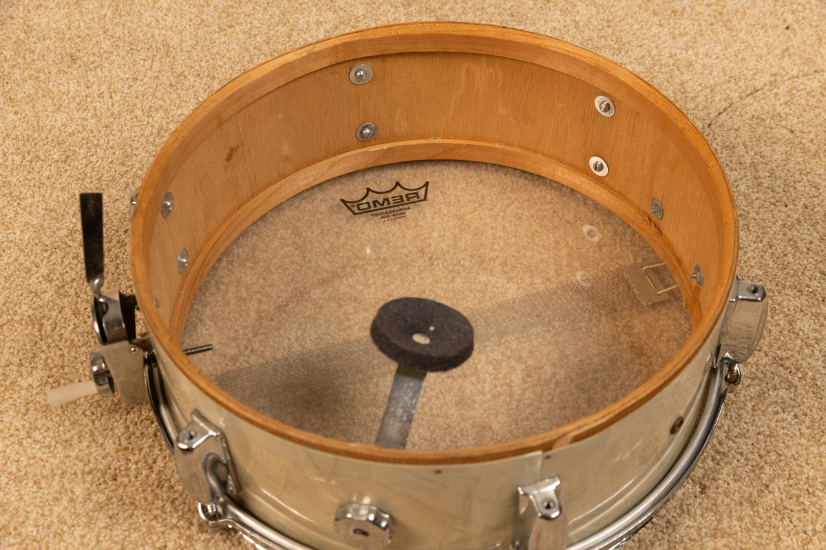 Vintage Dixie 5x13 White Marine Pearl Snare Drum