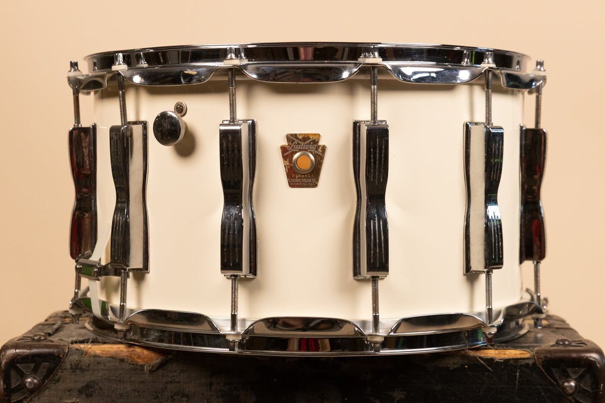 Ludwig 8x14 White Cortex Coliseum Snare Drum