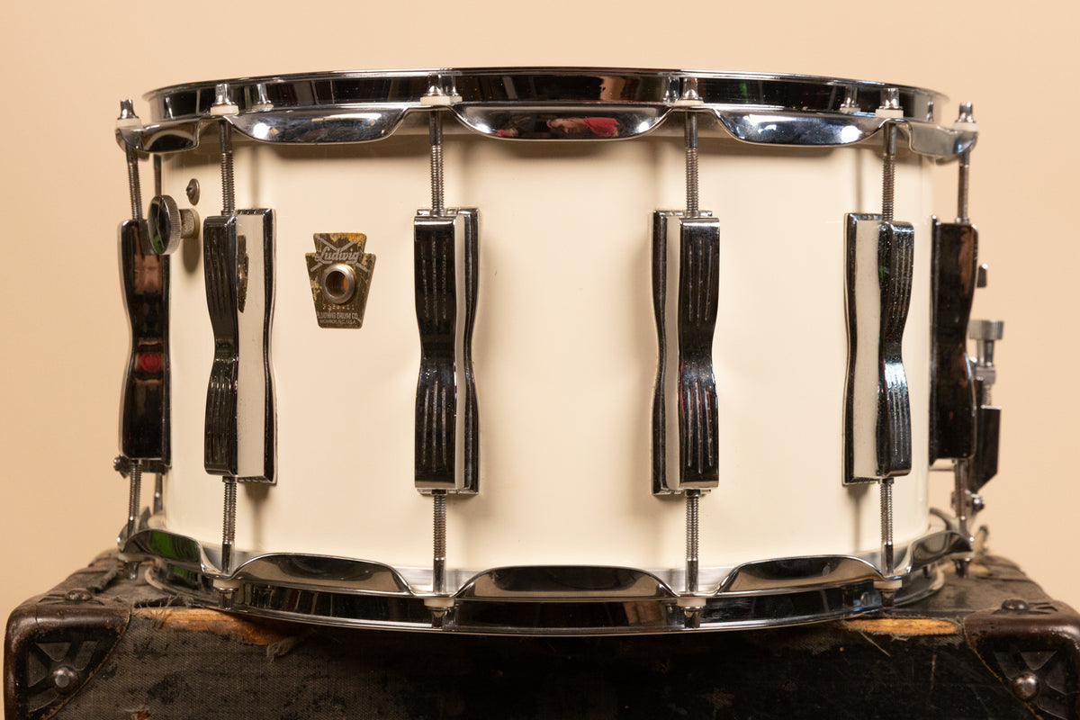 Ludwig 8x14 White Cortex Coliseum Snare Drum