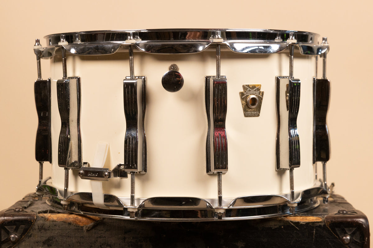 Ludwig 8x14 White Cortex Coliseum Snare Drum