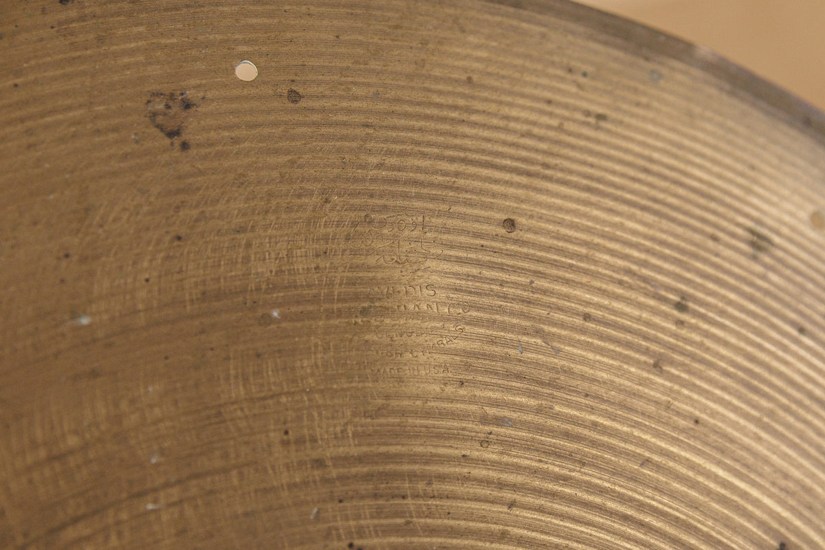 1960s Zildjian 18" Sizzle Crash Cymbal 1297g