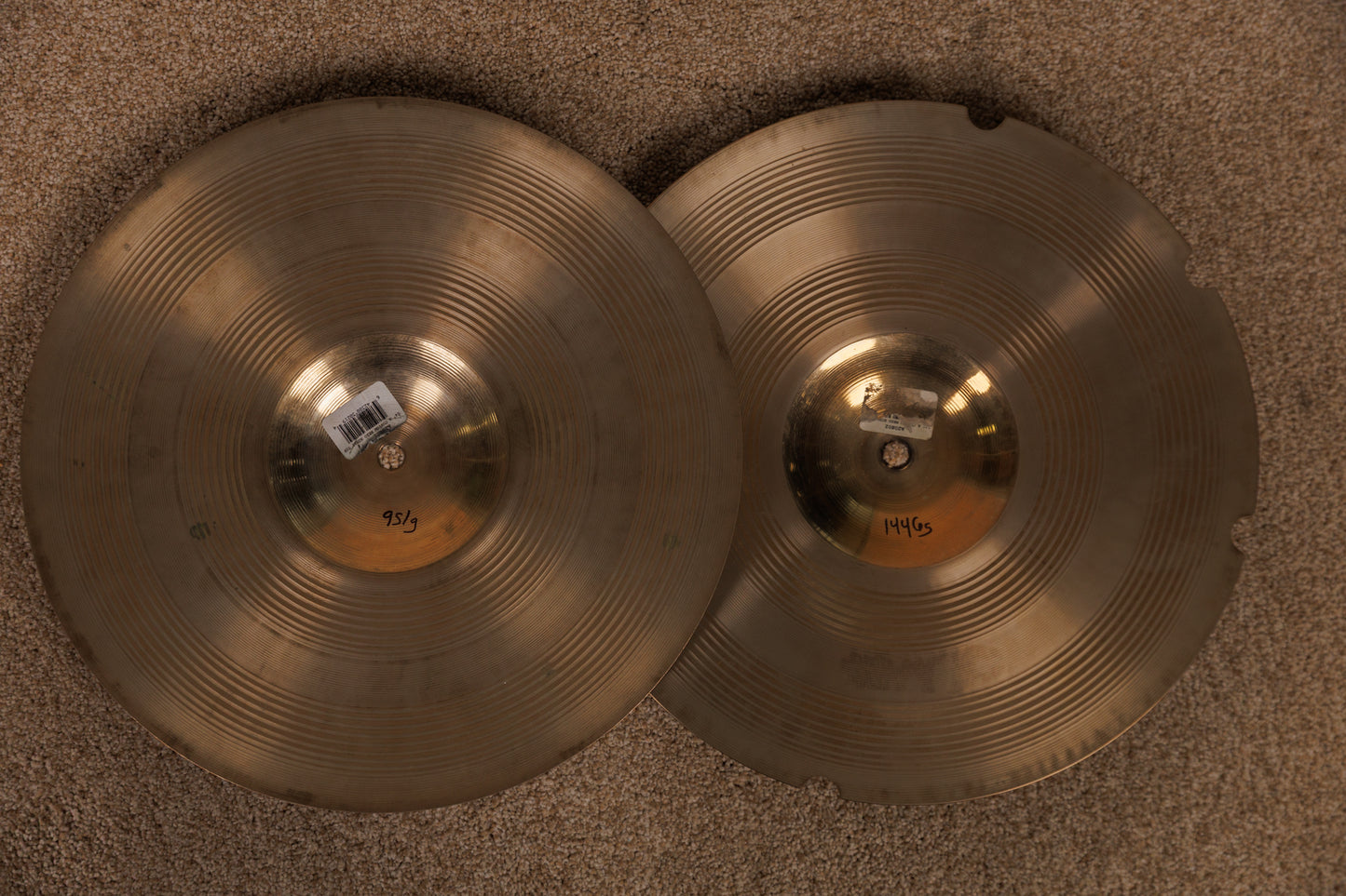 Zildjian 14" A Custom Rezo Hi Hat Cymbals 951g 1446g