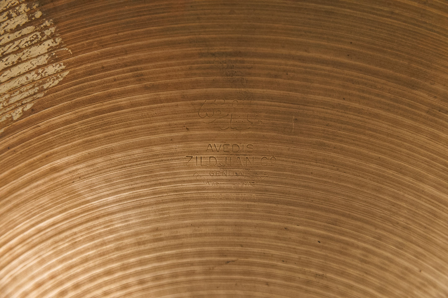 1960s Zildjian A 20" Thin Ride Cymbal 1806g