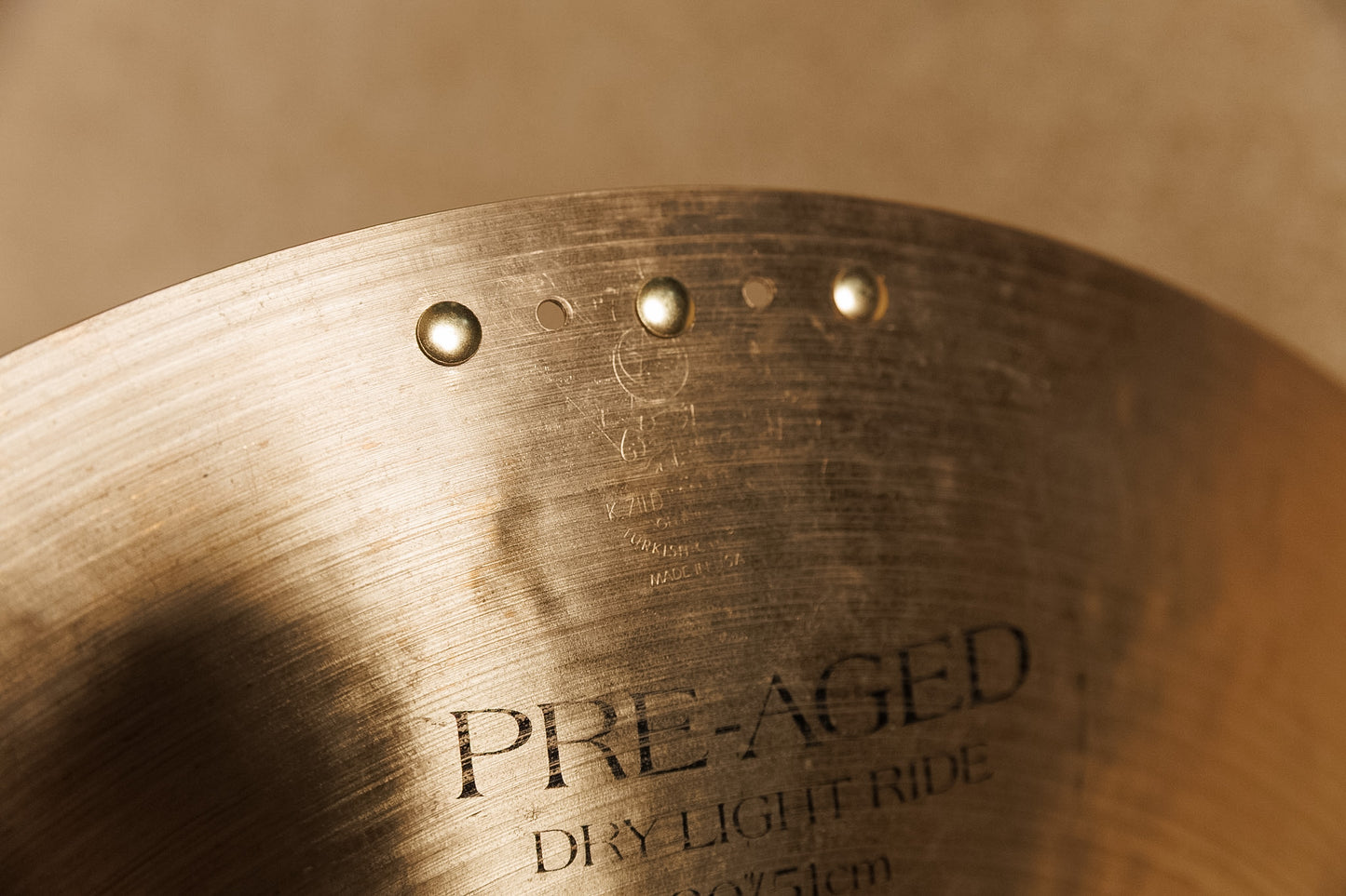 Zildjian 20" K Pre-Aged Dry Light Sizzle Ride Cymbal 1936g