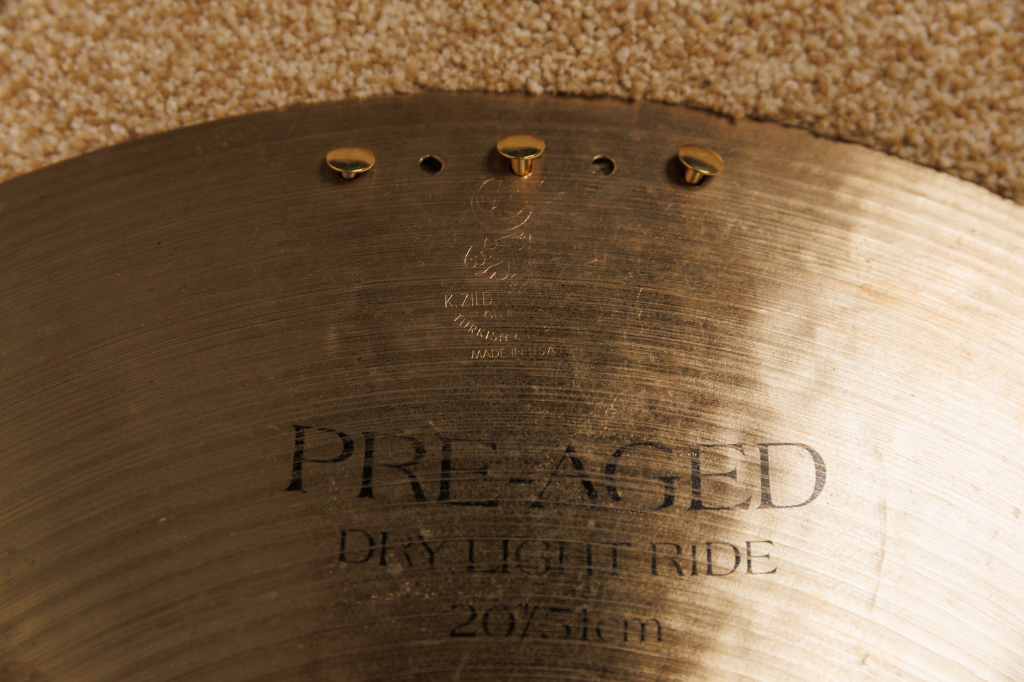 Zildjian 20" K Pre-Aged Dry Light Sizzle Ride Cymbal 1936g