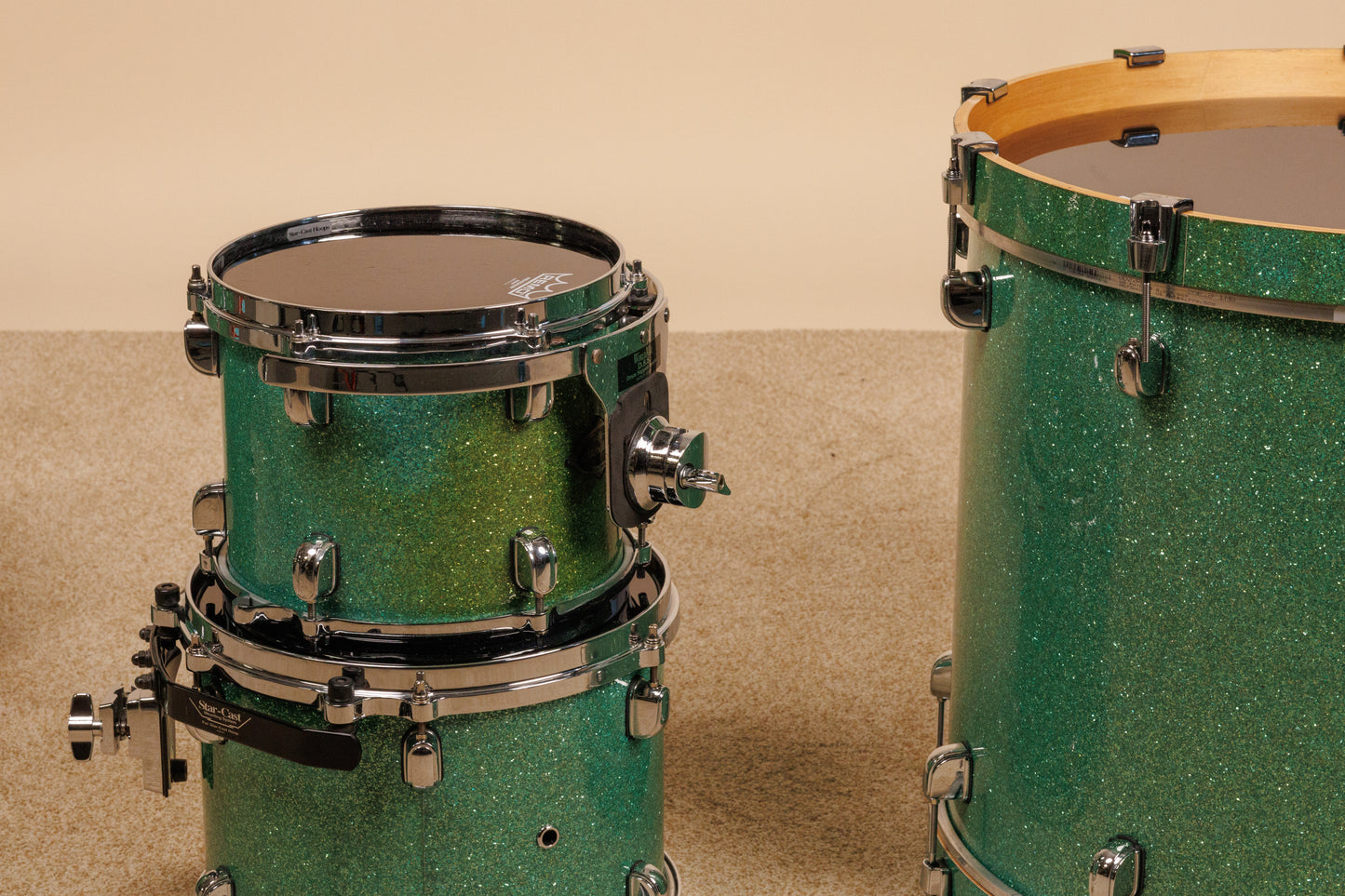2000s Tama Starclassic Performer B/B Shattered Turquoise Drum Set