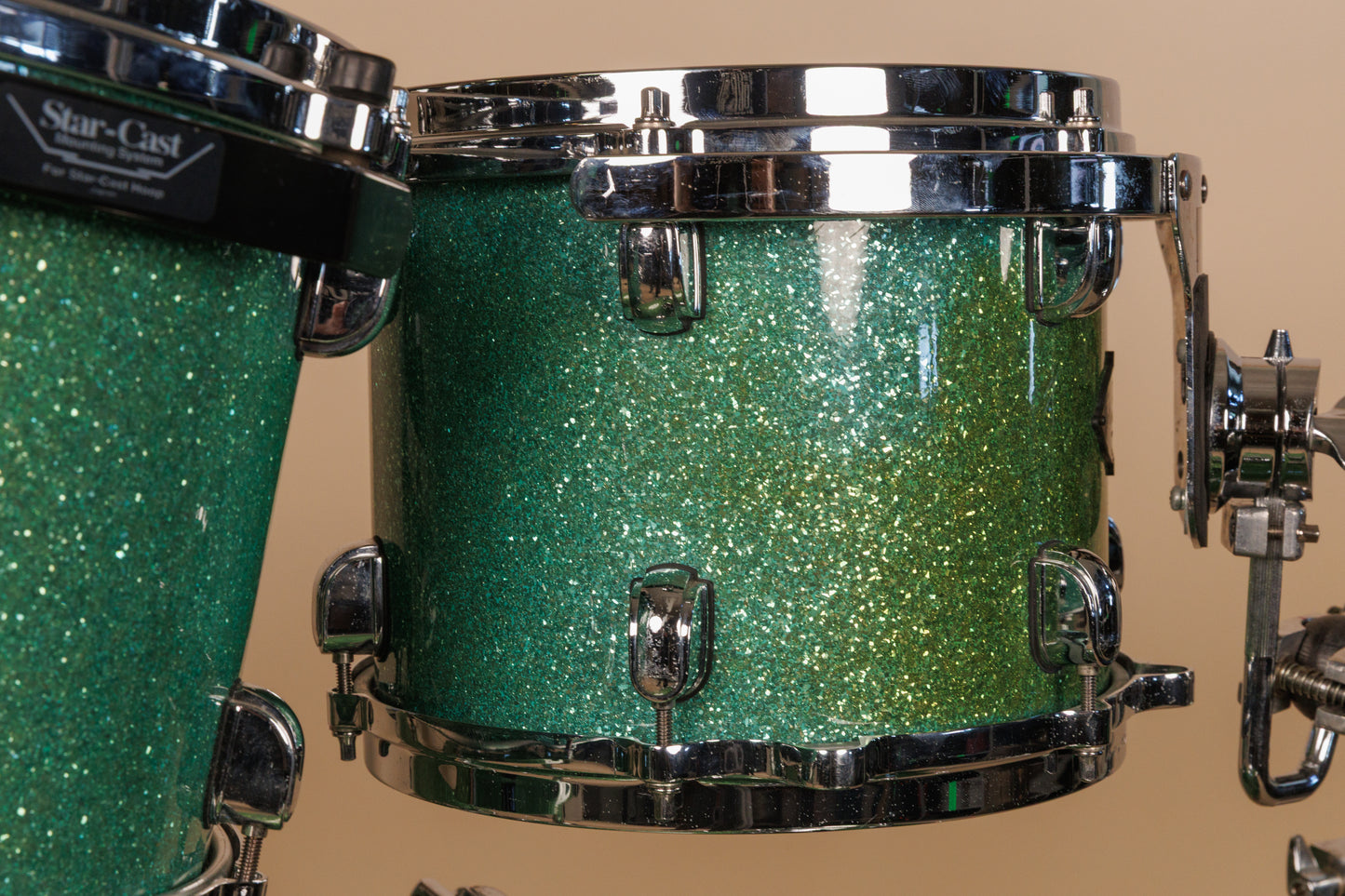 2000s Tama Starclassic Performer B/B Shattered Turquoise Drum Set