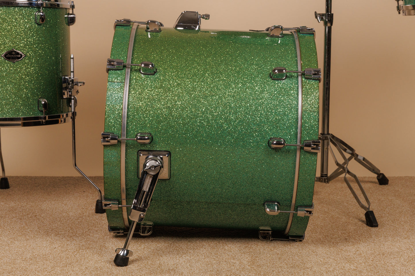 2000s Tama Starclassic Performer B/B Shattered Turquoise Drum Set