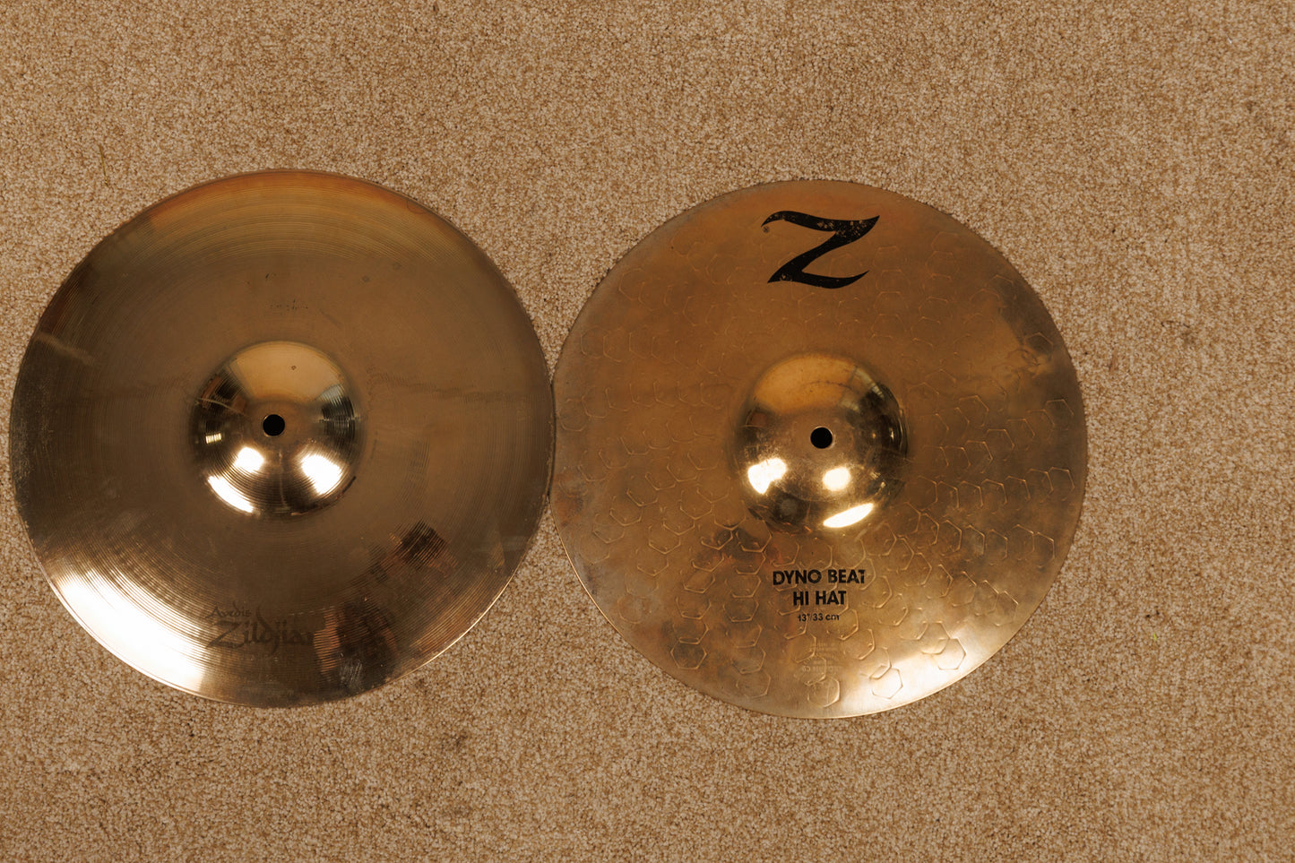 Zildjian 13" A Custom Top Z Custom Bottom Hi Hat Cymbals 884g 1436g