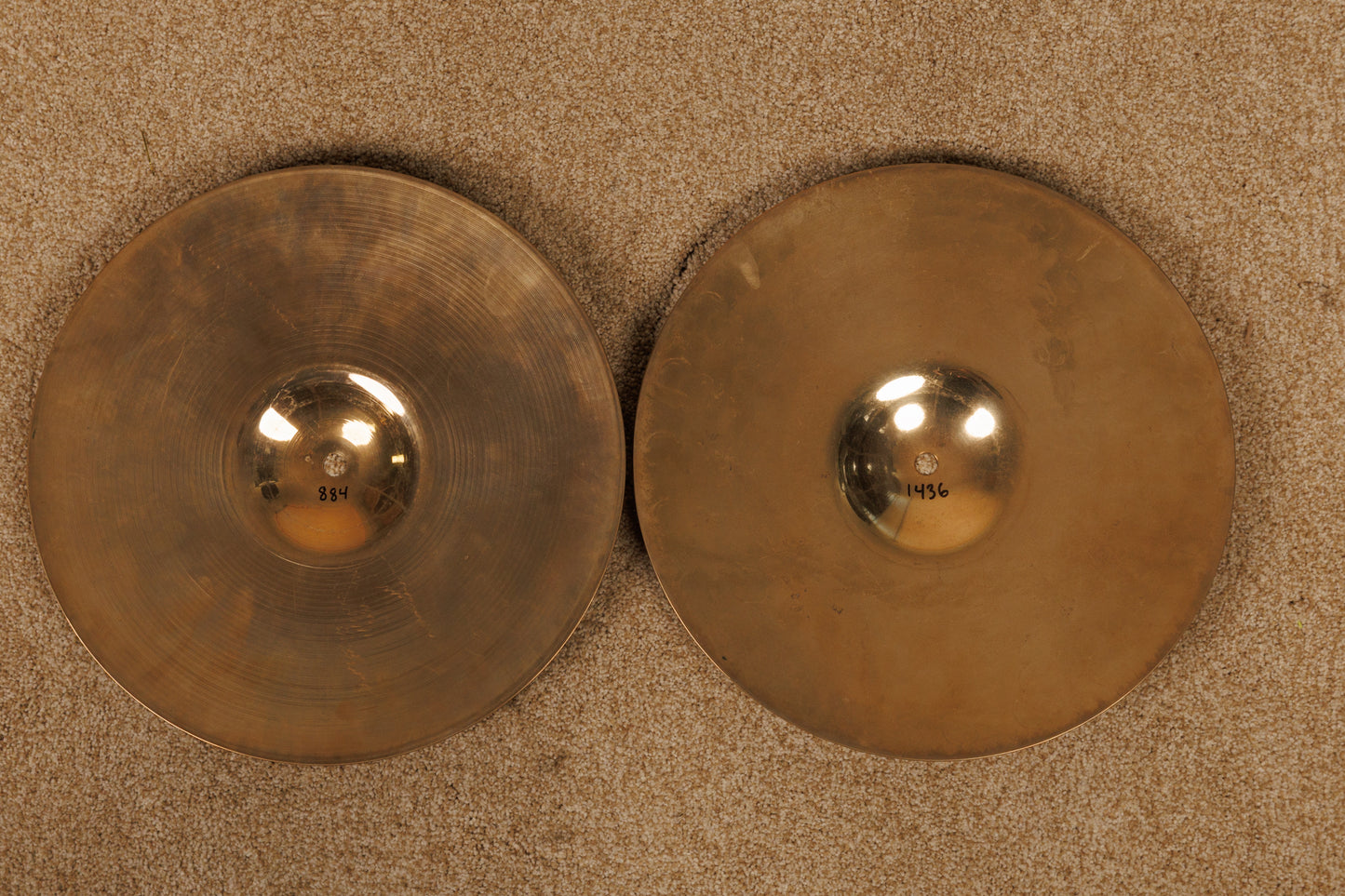 Zildjian 13" A Custom Top Z Custom Bottom Hi Hat Cymbals 884g 1436g