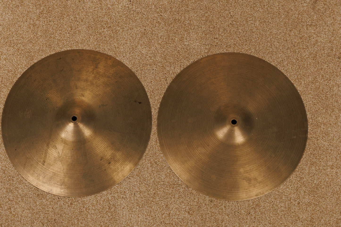 Vintage Zildjian 15" Hollow Logo Hi Hat Cymbals 1038g 1438g