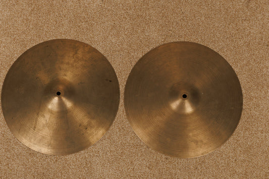 Vintage Zildjian 15" Hollow Logo Hi Hat Cymbals 1038g 1438g