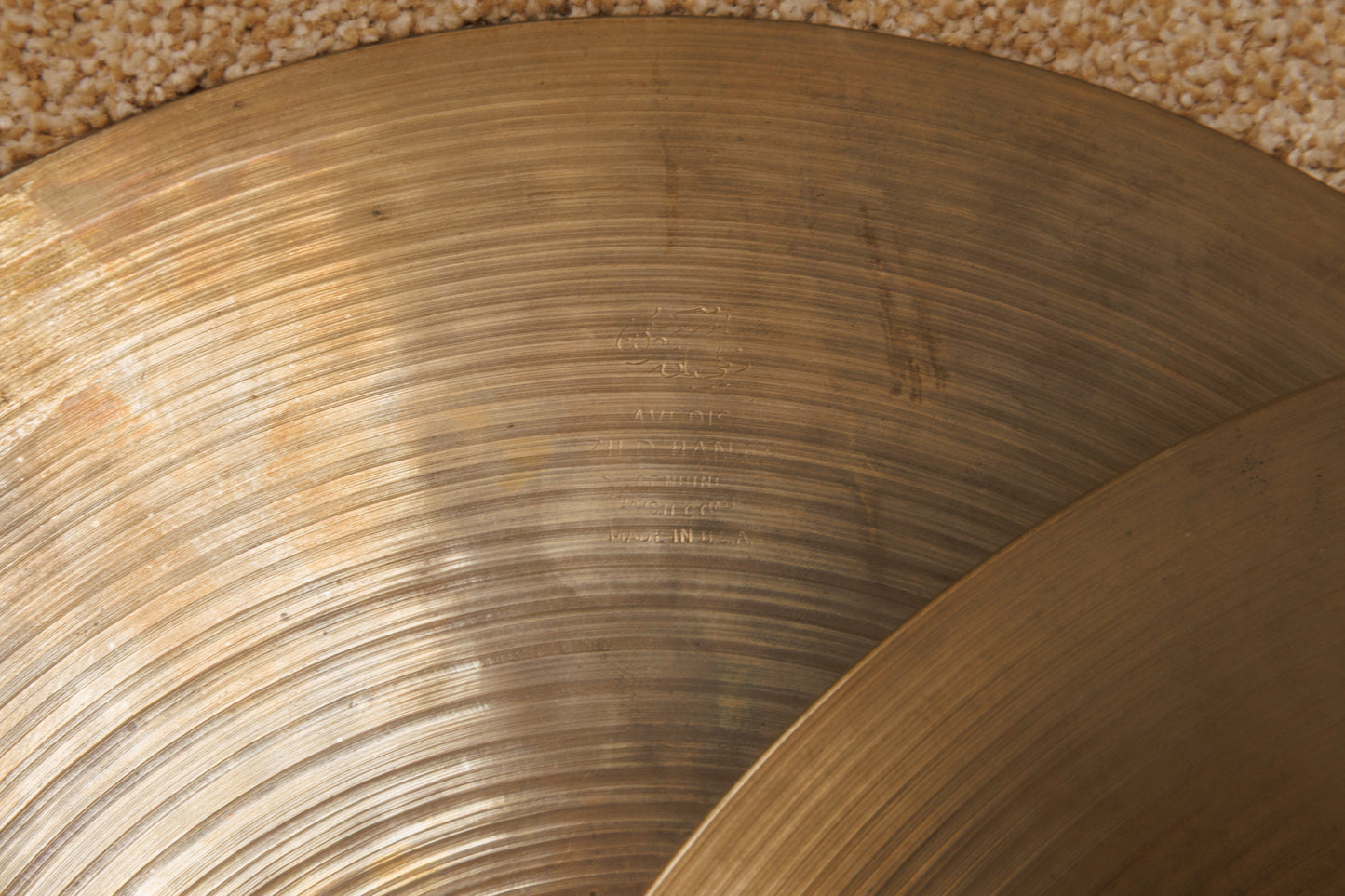 Vintage Zildjian A 14" Rock Hi Hat Cymbals 1227g 1398g