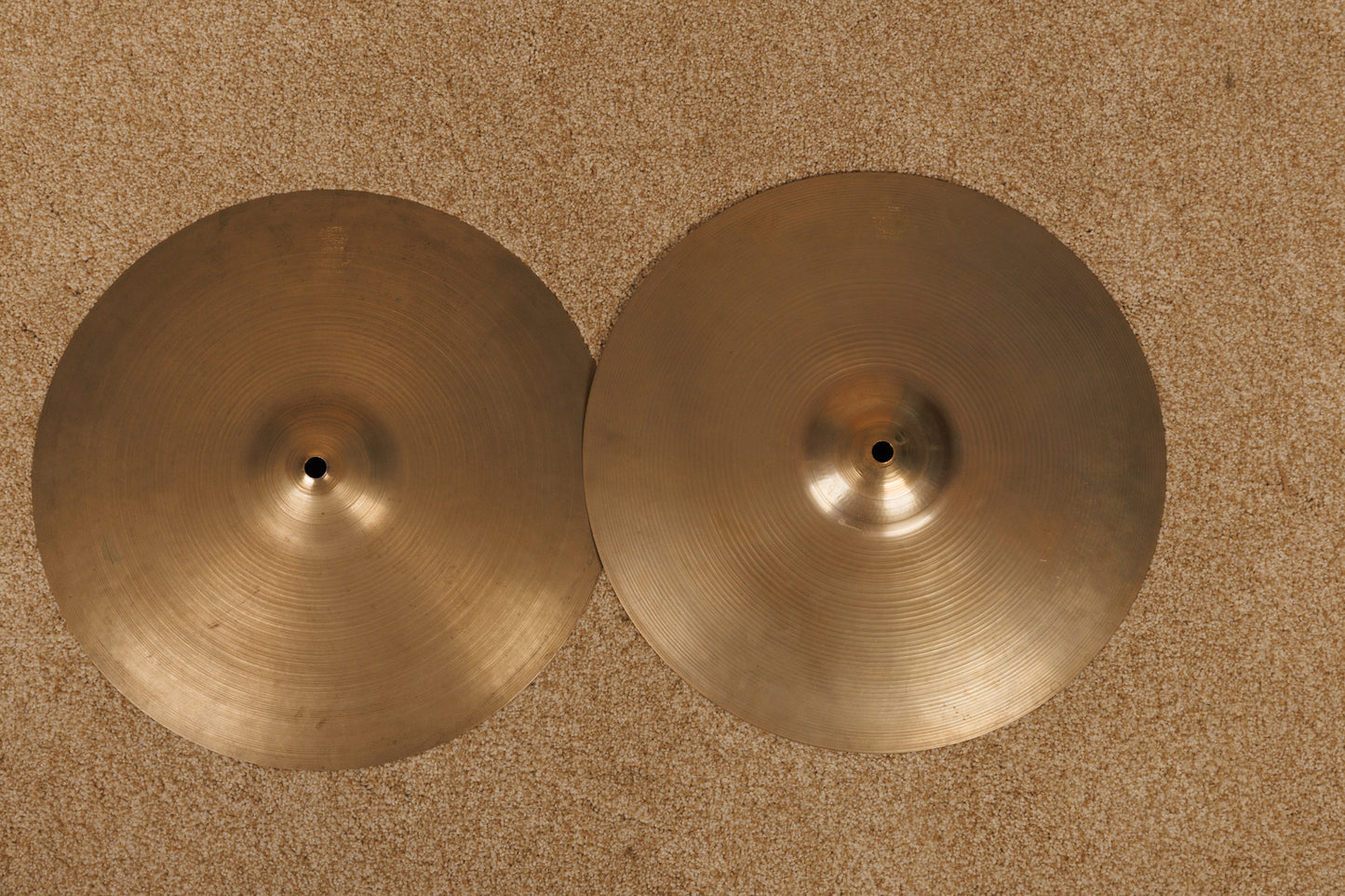 1960s Zildjian A 14" Paper Thin Hi Hat Cymbals 725g 769g