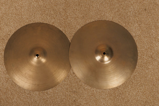 1960s Zildjian A 14" Paper Thin Hi Hat Cymbals 725g 769g