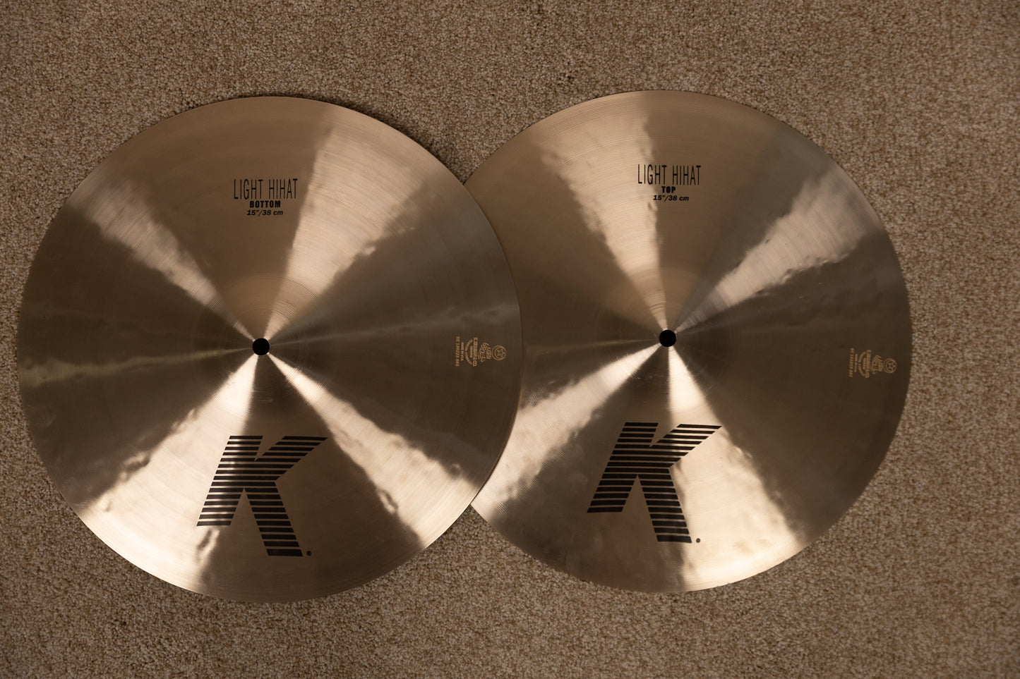 Zildjian K Series 15" Light Hi Hat Cymbals 1091g 1300g