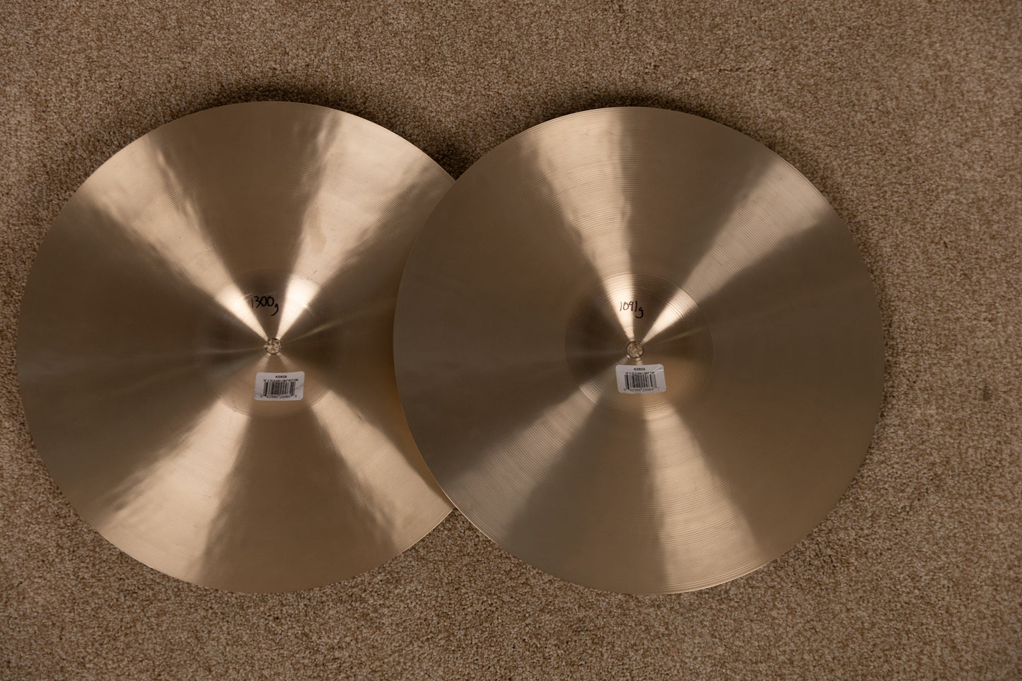 Zildjian K Series 15" Light Hi Hat Cymbals 1091g 1300g