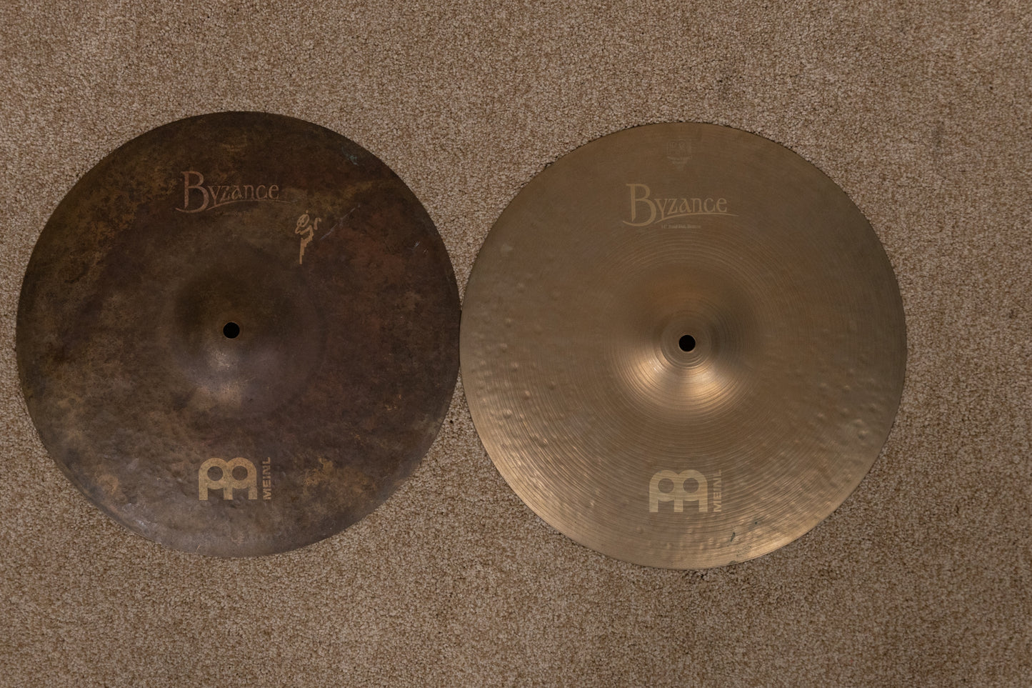 Meinl 14" Byzance Sand Hi Hat Cymbals 859g 1503g