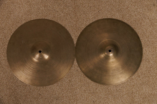 1960s Zildjian A 14" Hi Hat Cymbals 950g 968g