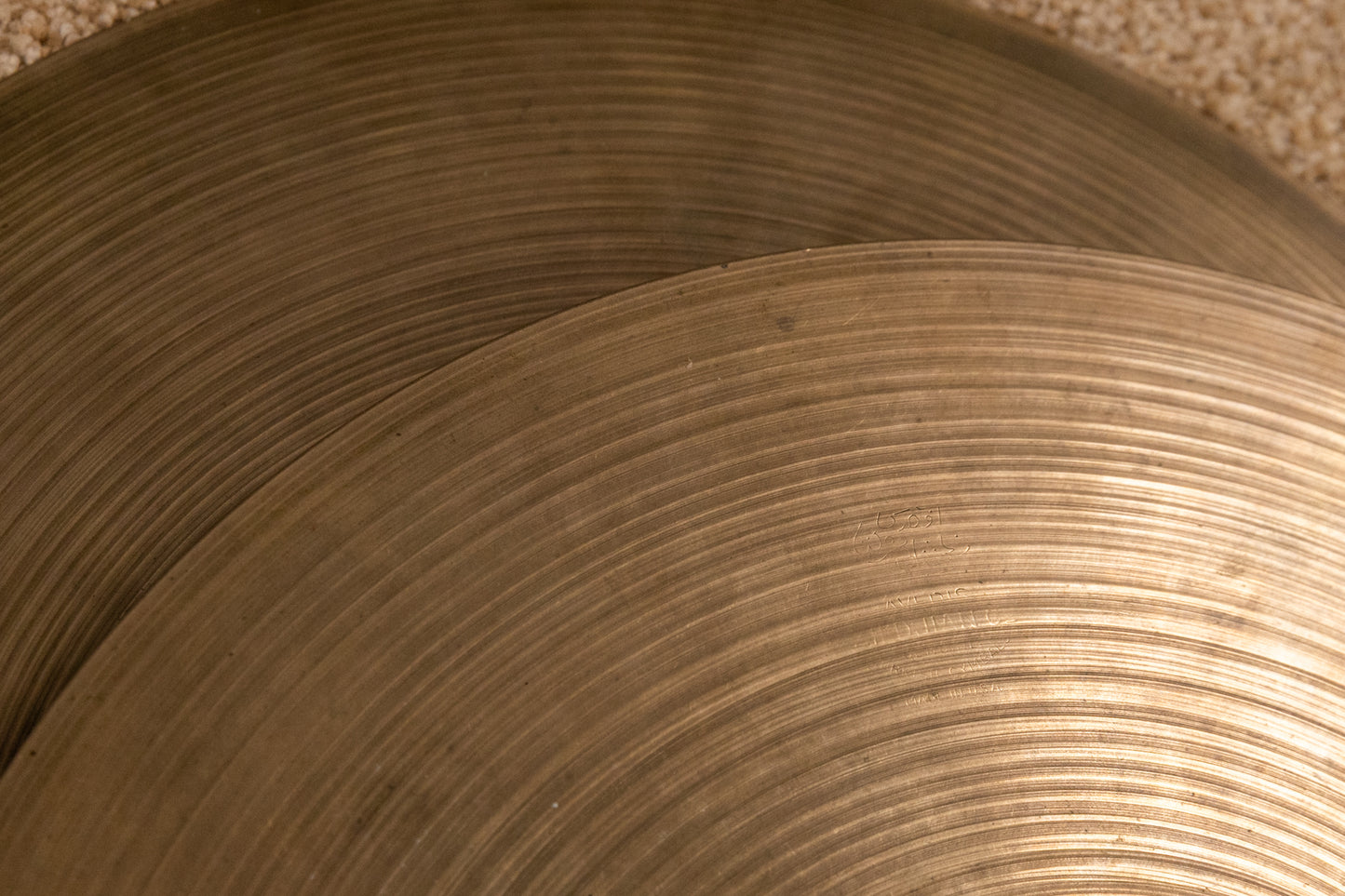 1960s Zildjian A 14" Hi Hat Cymbals 950g 968g