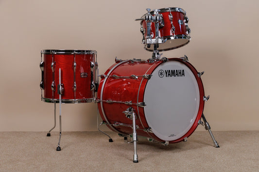 Yamaha Recording Custom Autumn Red Lacquer Drum Set 16x20 8x12 and 13x14