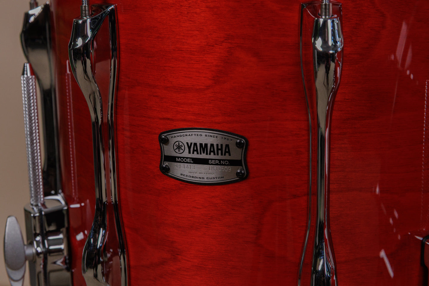 Yamaha Recording Custom Autumn Red Lacquer Drum Set 16x20 8x12 and 13x14