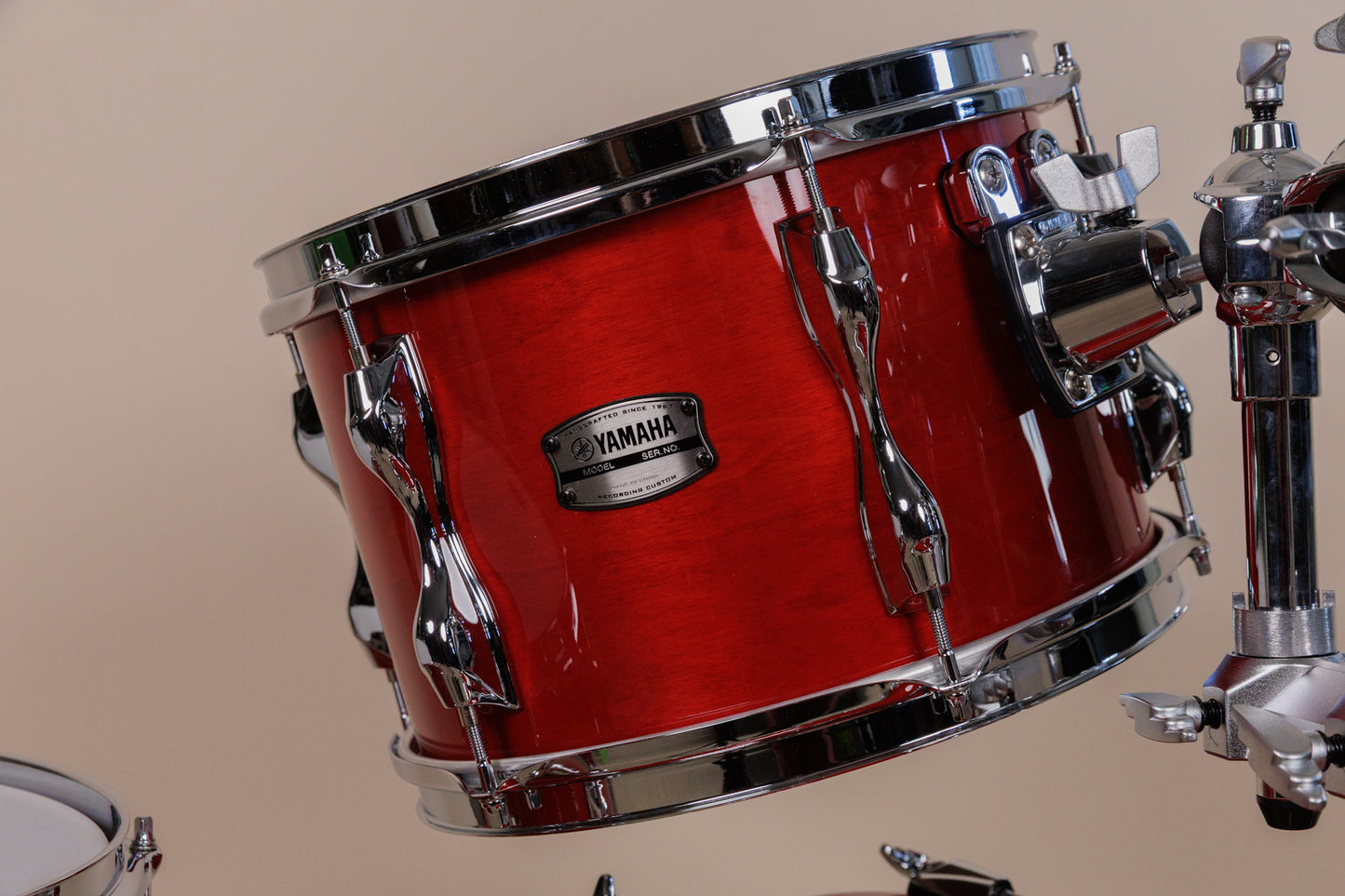 Yamaha Recording Custom Autumn Red Lacquer Drum Set 16x20 8x12 and 13x14