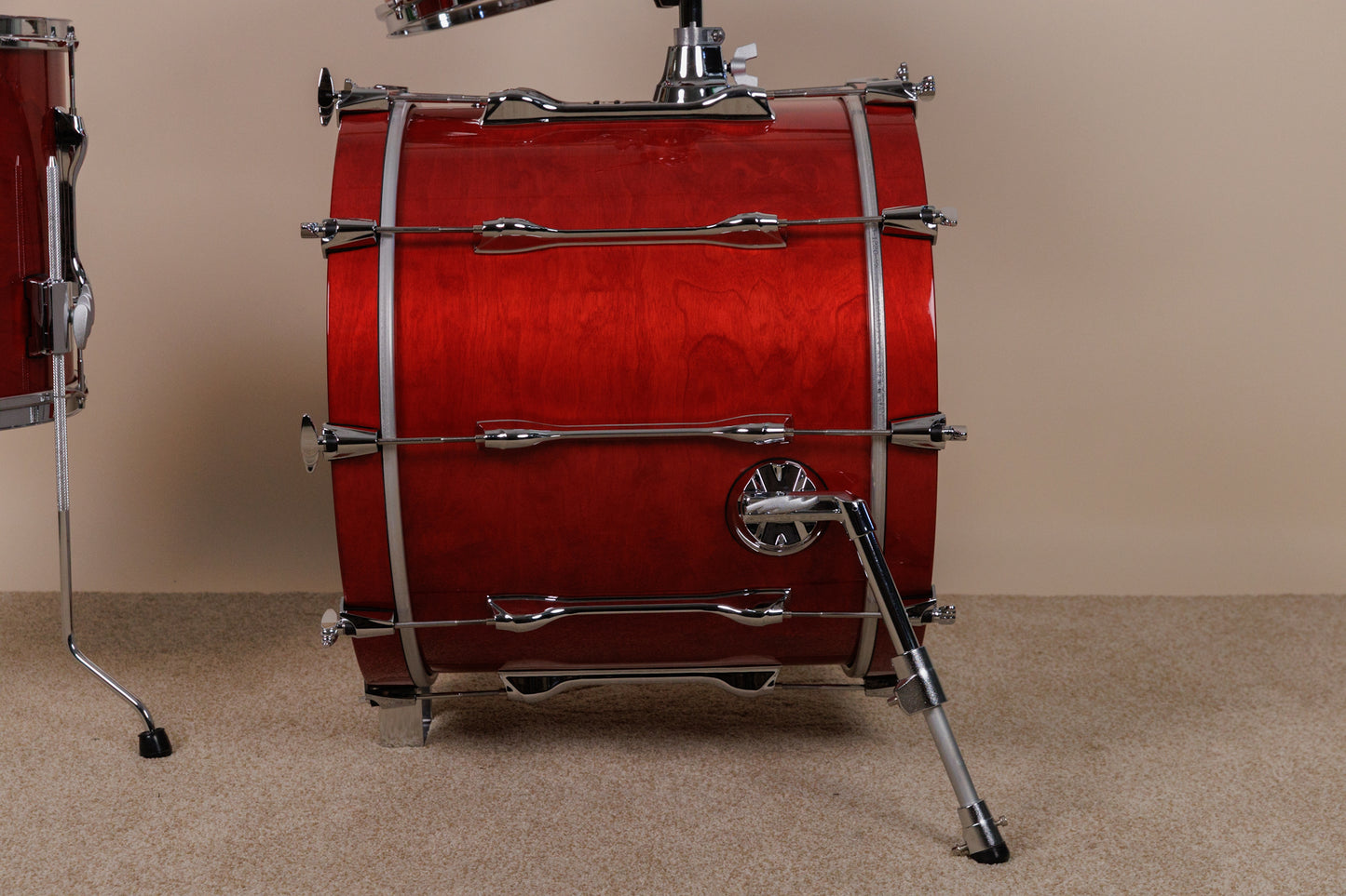Yamaha Recording Custom Autumn Red Lacquer Drum Set 16x20 8x12 and 13x14