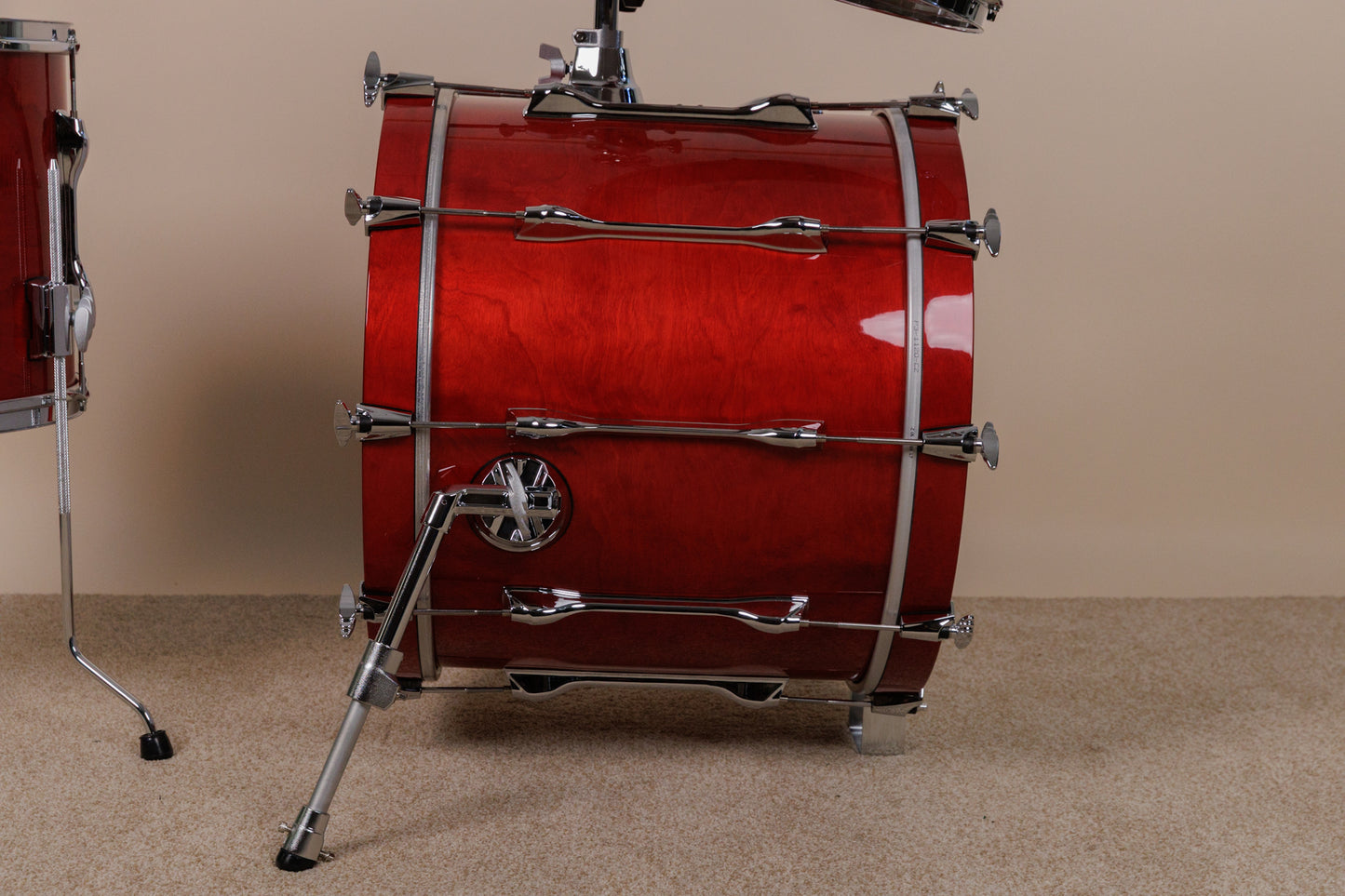 Yamaha Recording Custom Autumn Red Lacquer Drum Set 16x20 8x12 and 13x14