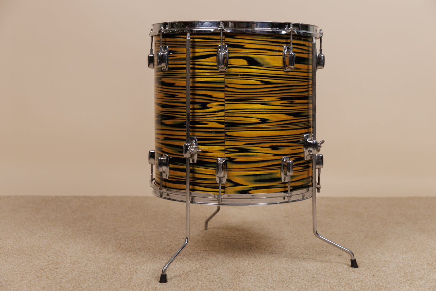 1970s Ludwig Standard 16x16 Lemon Strata Floor Tom