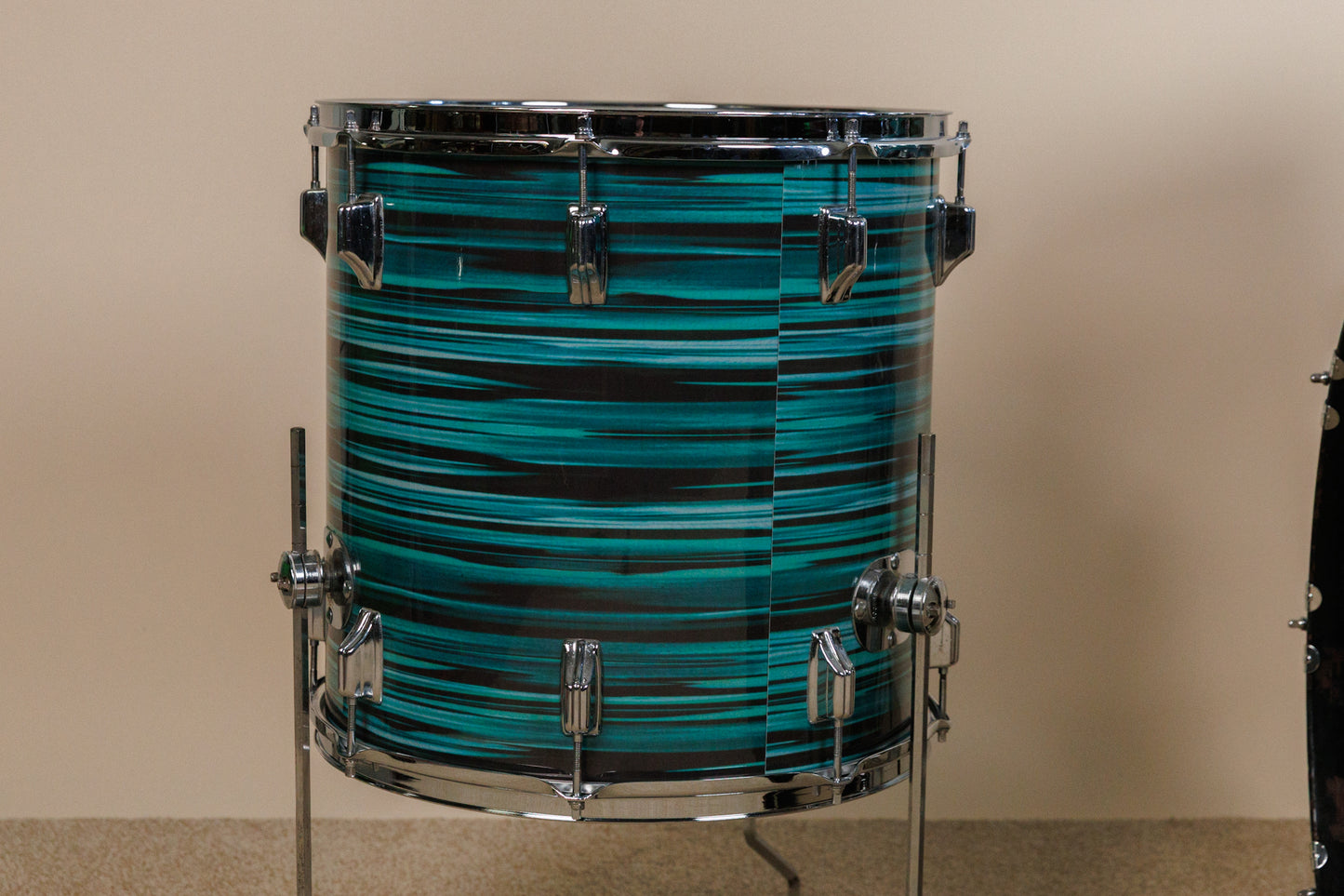 Vintage Rogers Turquoise Strata 14x22 8x12 and 16x16 Drum Set