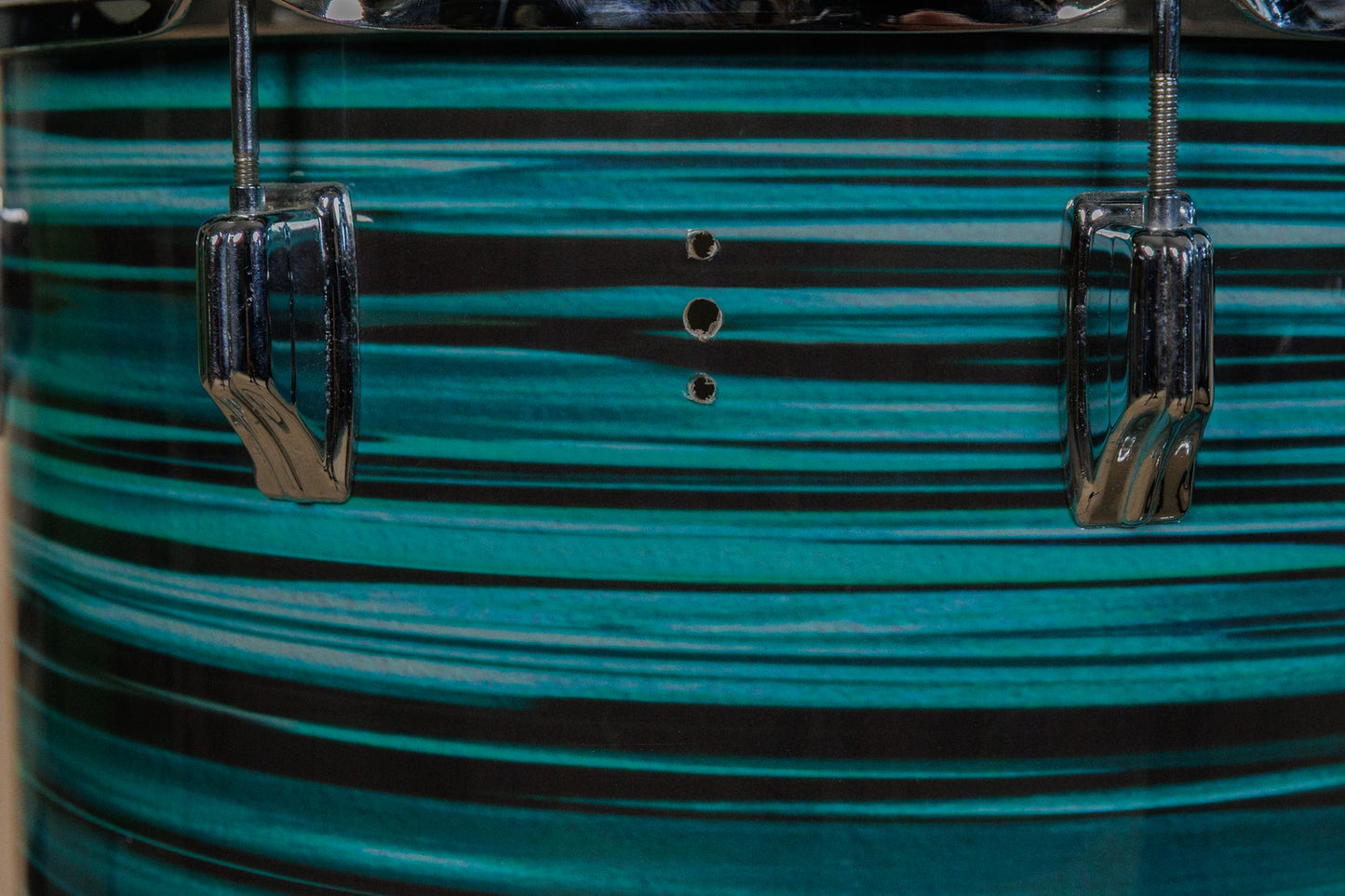 Vintage Rogers Turquoise Strata 14x22 8x12 and 16x16 Drum Set