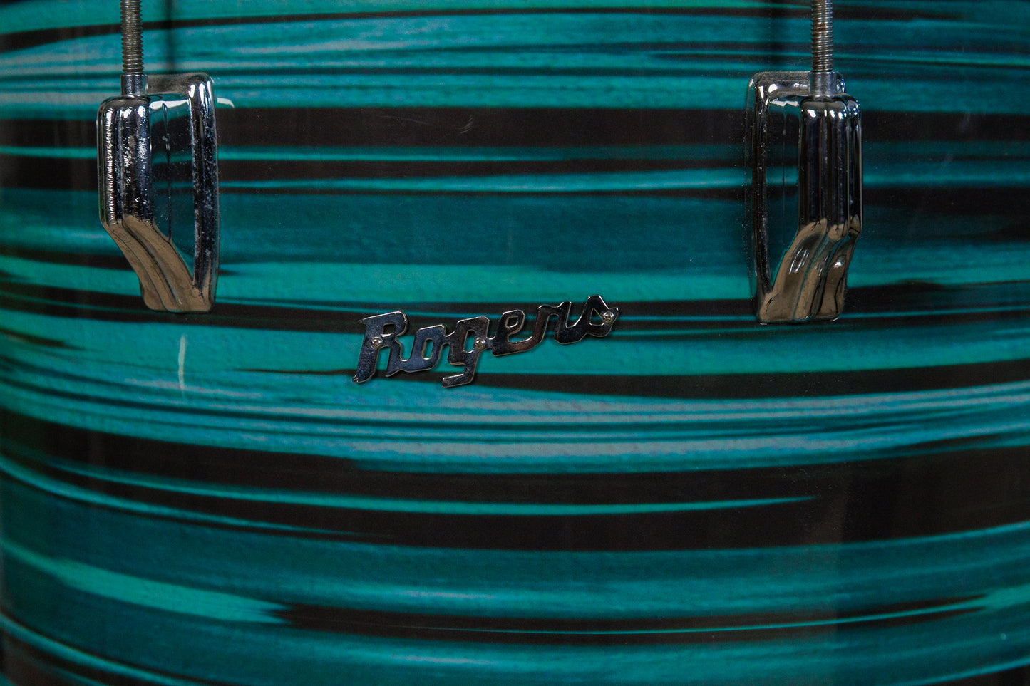 Vintage Rogers Turquoise Strata 14x22 8x12 and 16x16 Drum Set