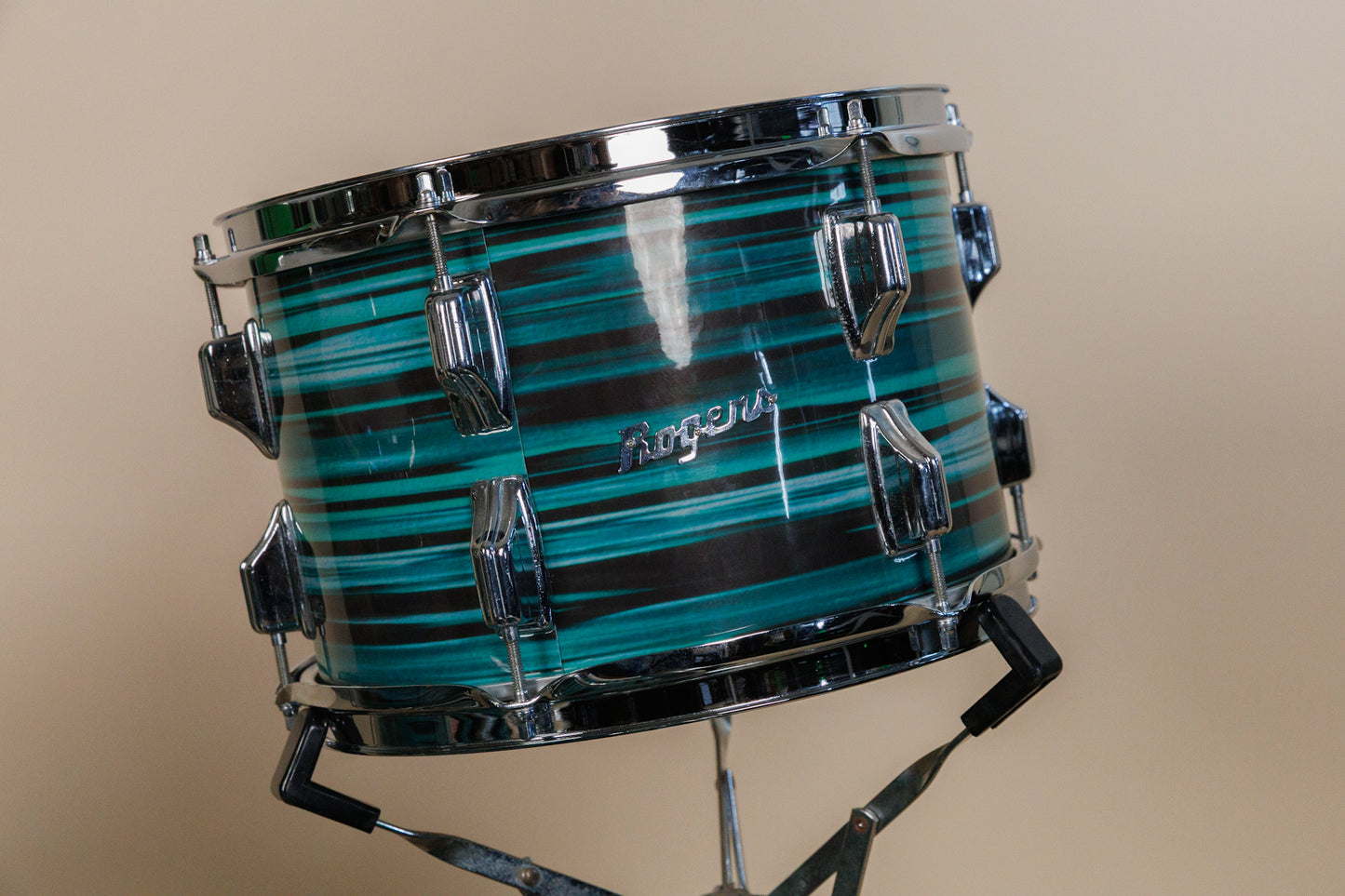 Vintage Rogers Turquoise Strata 14x22 8x12 and 16x16 Drum Set